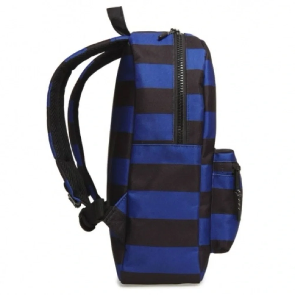 Herschel Kids Heritage Backpack Black/Blue Surf The Web Stripes